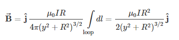 magnetic field along the center of circular current carrying coil