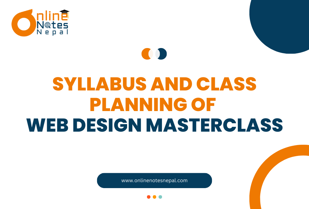 Syllabus and class planning of Web Design Masterclass