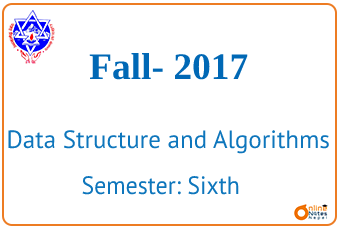 Fall 2017 Data Structure and Algorithms Question