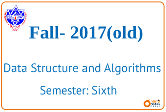 Fall 2017(old) Data Structure and Algorithms Question