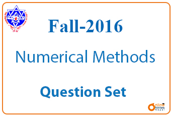 Numerical Methods || Fall 2016 || BCIS