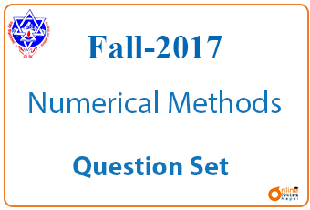 Numerical Methods || Fall 2017 ||