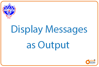 Display Messages as Outputs || C Programming || BCIS