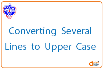 Converting Several Lines to Upper Case || C programming || BCIS