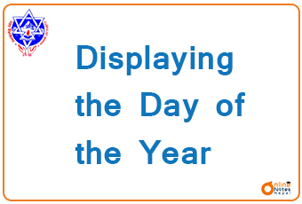 Displaying the Day of the Year || C programming || BCIS