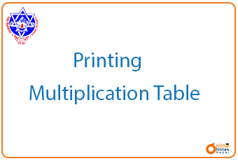 Printing Multiplication Table || C programming || BCIS