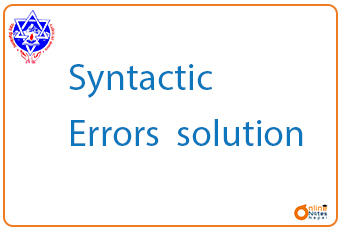 Syntactic Errors solution || C programming || BCIS