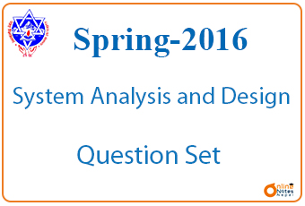 System Analysis and Design || Spring 2016 || BCIS