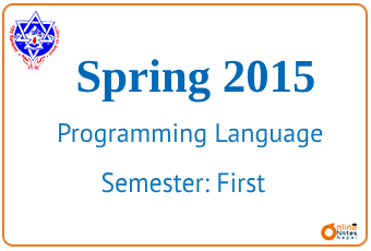 Spring 2015 | Programming Language | BCIS photo