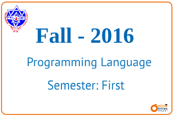 Fall ,2016 | Programming Language | BCIS photo