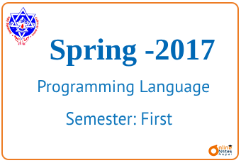 Programming Language Spring 2017  photo