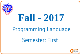 Programming Language Fall 2017 photo