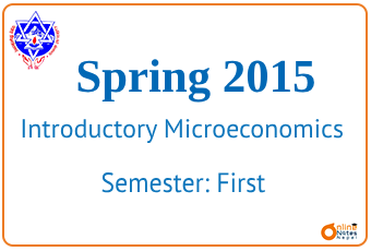 Spring 2015 | Introductory Microeconomics | BBA\BCIS photo
