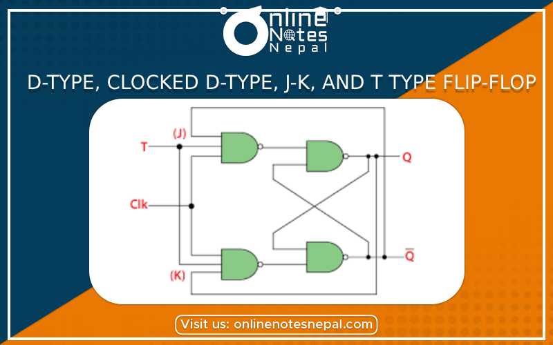 D-Type, Clocked D-Type, J-K, and T type flip-flop