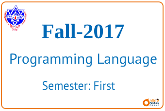 Programming Language | Fall,2017 | BCIS photo