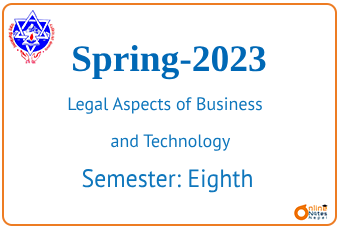 Spring-2023 ||  Legal Aspects of Business and Technology || BCIS