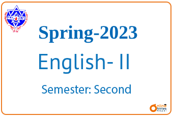 Spring-2023 || English-II || BCIS
