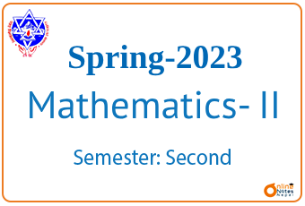 Spring-2023 || Mathematics-II || BCIS