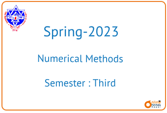 Spring 2023 || Numerical Methods || BCIS