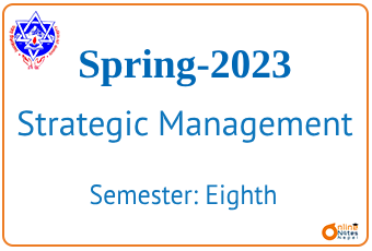 Spring 2023|| Strategic Management || BCIS