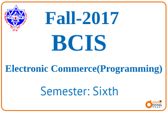 Fall 2017 Electronic Commerce Question