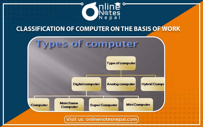 Classification of Computer on the Basis of Work in Grade-8, Reference Note