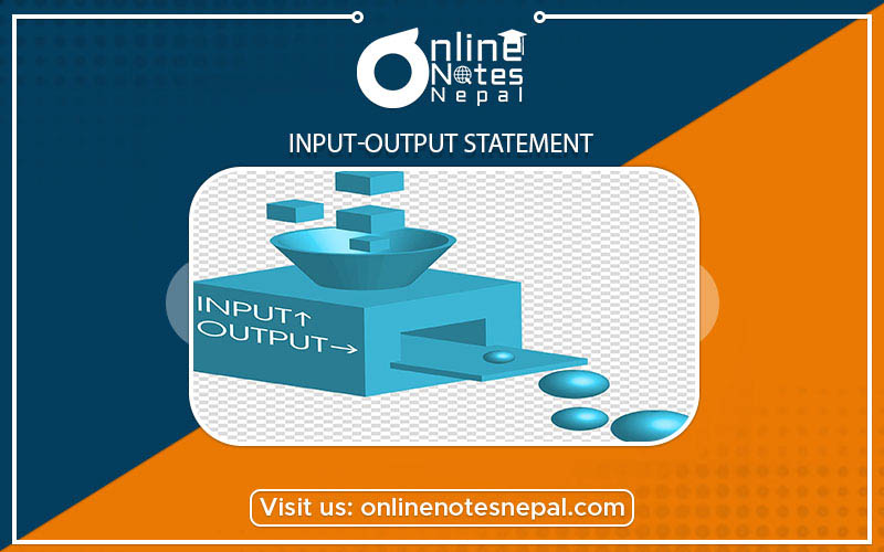Input-Output Statement Photo