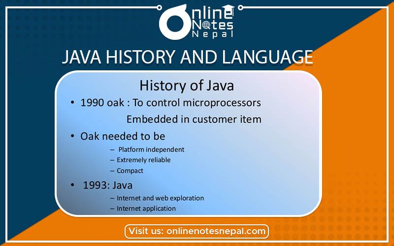 Java Language and History  photo