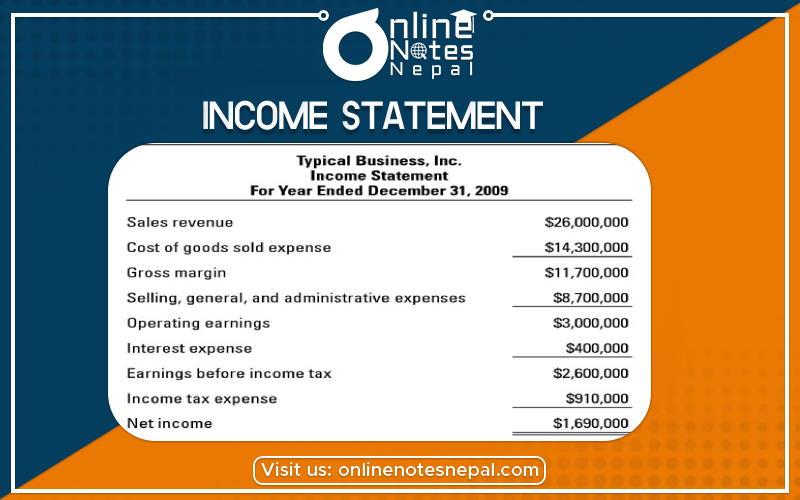 Income Statement  - Photo