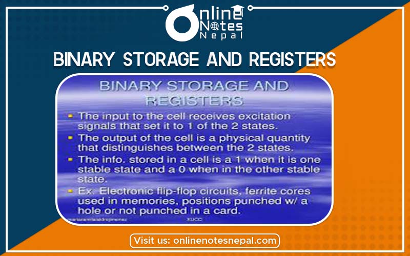 Binary Storage and Registers Photo
