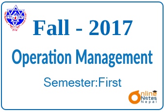 Fall 2017 Operation Management Question