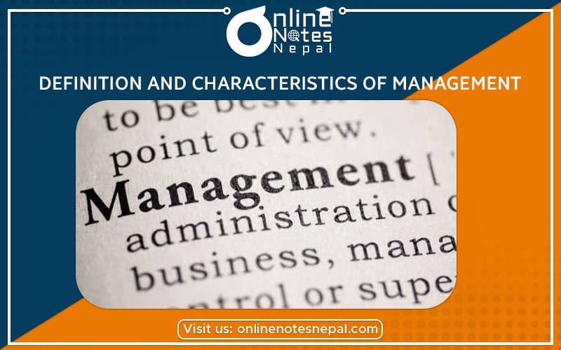 Definition and Characteristics of Management Photo