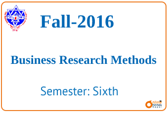 Fall 2016 Business Research Method Question