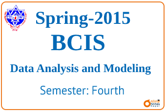 Spring 2015 Data Analysis and Modelling Question