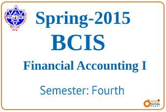 Spring 2015 Financial Accounting Question