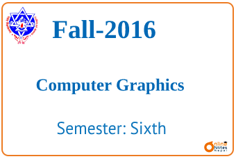 Fall, 2016 Computer Graphics Question