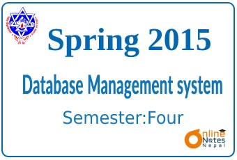 Spring,2015 Database Management System Question