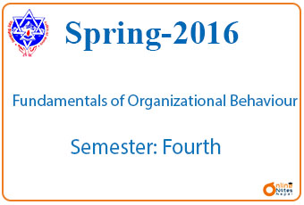 Fundamentals of Organizational Behaviour | Spring,2016 | BCIS photo