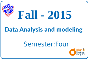 Fall 2015 Data Analysis and Modeling Question