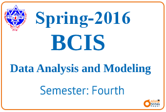 Spring 2016 Data Analysis and Modeling Question