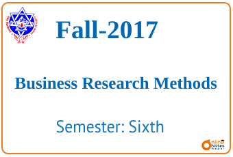 Fall 2017 Business Research Methods Question