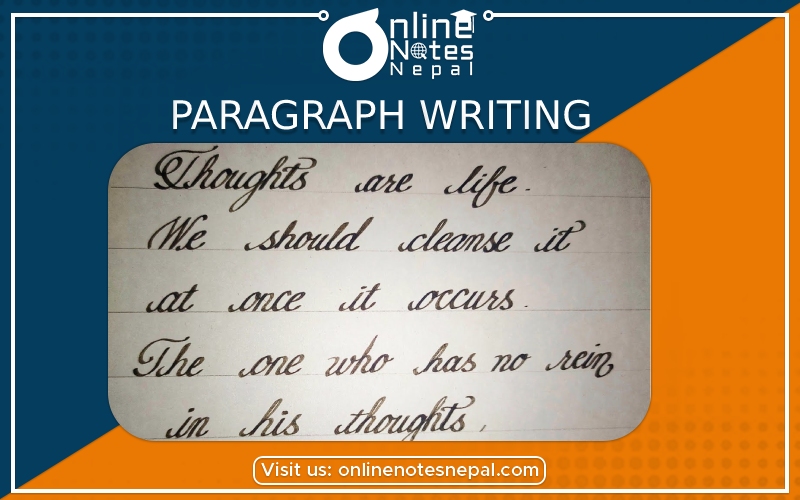 Paragraph Writing in Class 10 English Example