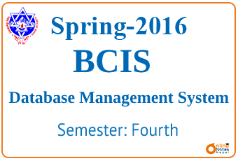 Spring 2016 Database Management System Question